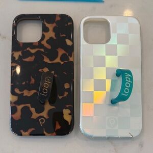 Loopy iPhone 12/12 Pro  Case Tortoise Shell and Holographic White
